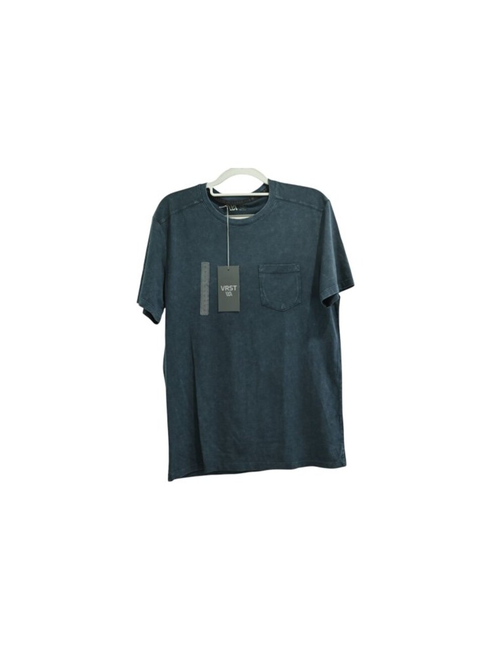 NWT VRST Washed Pocket Tee Sz S Darker Ardosia Slate Blue Short Sleeve Casual